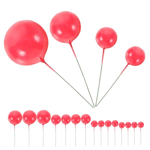 WHAMVOX 20 Stück Kuchendekorationszubehör Luftballons Geburtstags Cupcake Geburtstagskuchen Pick Cupcake Zubehör Geburtstagskuchen Zahnstocher Kugel Topper von WHAMVOX