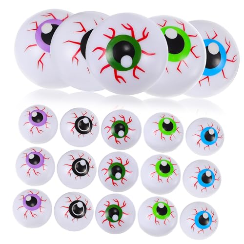 WHAMVOX 20 Stück Teiliges Halloween Augapfel Bunte Federnde Fake Eyeballs aus Langlebigem PP Kunststoff Realistisch Geformt Gruselige Party Deko für Halloween Veranstaltung und Geschenke WHAMVOX 20 Stück Teiliges Halloween Augapfel Bunte Federnde Fake Eyeballs aus Langlebigem PP Kunststoff Realistisch Geformt Gruselige Party Deko für Halloween Veranstaltung und Geschenke von WHAMVOX