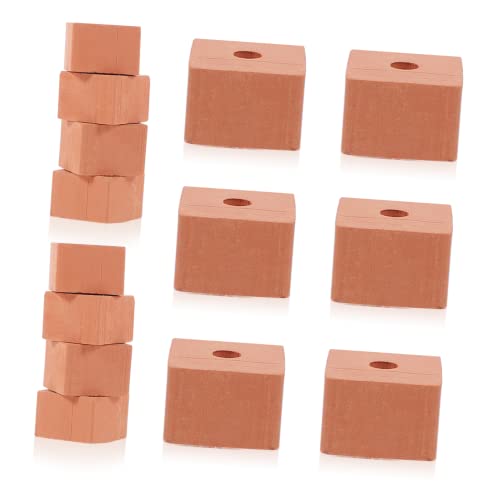 WHAMVOX 20St Miniaturobjekte Märchengarten Miniatur miniatursteine ​​selber Machen Mini-Steine Spielzeug für Kinder kinderspielzeug dekorative Ziegel Sandtisch-Ziegelmodell Keramik Orange von WHAMVOX