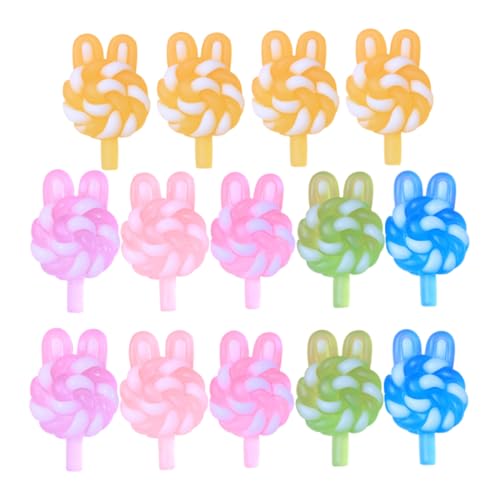 WHAMVOX 24 Stück Simulation Lutscher Lutscher Lutscher Charms DIY Schlüsselanhänger Charms Handyhülle Lollipop Charm Lutscher Geformte Anhänger Charms Für DIY Handwerk Lutscher Anhänger von WHAMVOX