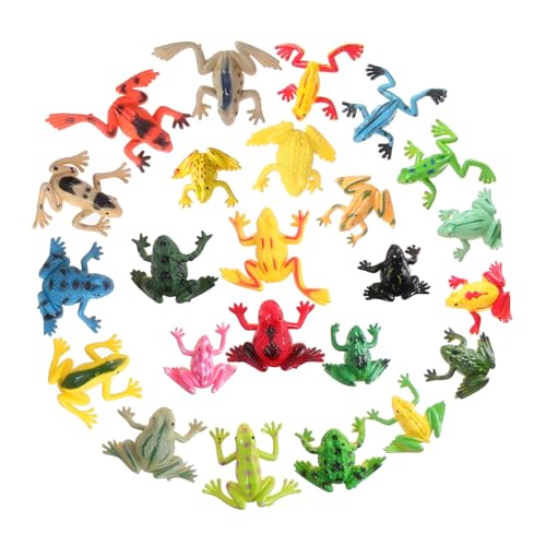 WHAMVOX 24 Stück Teiliges Mini Frosch Modellspielzeug aus PVC Realistische wasserdichte Miniatur Froschfiguren Geeignet als Kinderspielzeug und Dekoration für WHAMVOX 24 Stück Teiliges Mini Frosch Modellspielzeug aus PVC Realistische wasserdichte Miniatur Froschfiguren Geeignet als Kinderspielzeug und Dekoration für von WHAMVOX