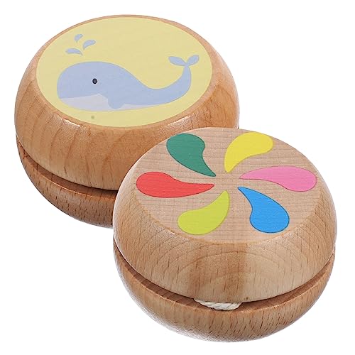 WHAMVOX 2St Jo-Jo für Kinder Spielzeug für Kinder kinderspielzeug Jungs Spielzeug Kinder spielsachen holzspielzeug holziges Spielzeug Kind Yoyo-Ball -Bälle -Kugeln aus Holz hölzern von WHAMVOX