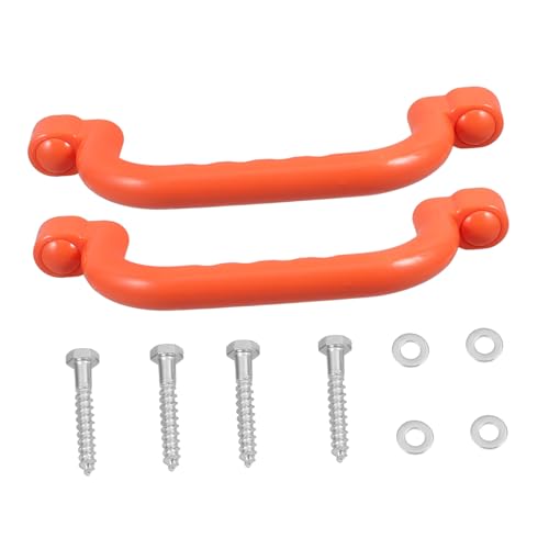 WHAMVOX 2St Kindersicherungsgriff Spielplatz-Fingergriffe Haltegriff für die Dusche Kinder Griff Spielplatz Griffe Griff für Klettergerüst DIY Leitergriffe Plastik Orange von WHAMVOX