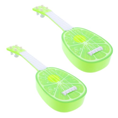 WHAMVOX 2St Obst Gitarre Kidcraft-Spielset Kinderspielzeug Spielzeug für Musikinstrumente kinderinstrumente Kinder musikinstrumente Mini-Gitarren für Kinder simulierte Gitarre Abs Green von WHAMVOX