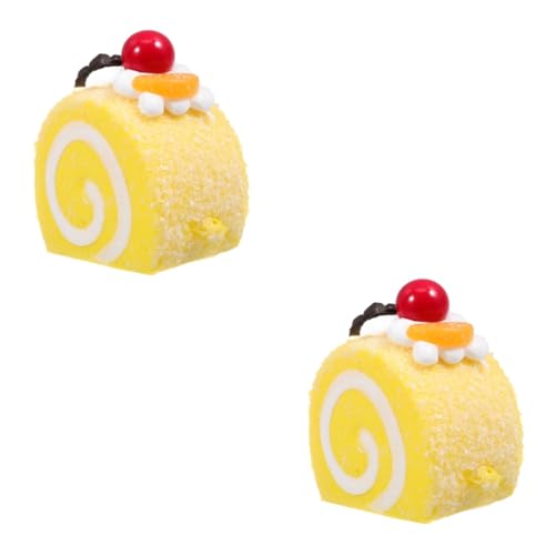 WHAMVOX 2St gefälschter Essenskuchen gefälschte Kuchen-Foto-Requisiten Cupcake-Becher erröten Kuchen wohnungsdeko hausdeko Toy Cupcakes PU-Simulationskuchen lebensechter gefälschter Kuchen von WHAMVOX