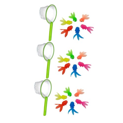 WHAMVOX 3 Sätze Cartoon Wasserspielzeug Weiche Goldfische mit Fischen und Netzen Badespaß Wasserspielset für Junge Mädchen und Kleinkinder zur Farbenerkennung und Zufällige Farbe WHAMVOX 3 Sätze Cartoon Wasserspielzeug Weiche Goldfische mit Fischen und Netzen Badespaß Wasserspielset für Junge Mädchen und Kleinkinder zur Farbenerkennung und Zufällige Farbe von WHAMVOX