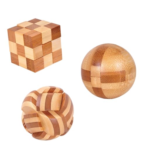 WHAMVOX 3 Stück Teiliges Bamboo Kongming Knobelspiel aus Kreatives Gehirntraining Fördert Denkvermögen Feinmotorik Konzentration für Ab Jahren und Eltern Junge Mädchen spielspaß WHAMVOX 3 Stück Teiliges Bamboo Kongming Knobelspiel aus Kreatives Gehirntraining Fördert Denkvermögen Feinmotorik Konzentration für Ab Jahren und Eltern Junge Mädchen spielspaß von WHAMVOX