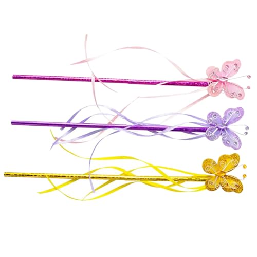 WHAMVOX 3 Stück Teiliges Feenstab Mädchen Schmetterlingsform Buntes Cosplay zauberstab Leicht Robust für Partys Kostüme DIY aktivitäten und Geschenkideen WHAMVOX 3 Stück Teiliges Feenstab Mädchen Schmetterlingsform Buntes Cosplay zauberstab Leicht Robust für Partys Kostüme DIY aktivitäten und Geschenkideen von WHAMVOX
