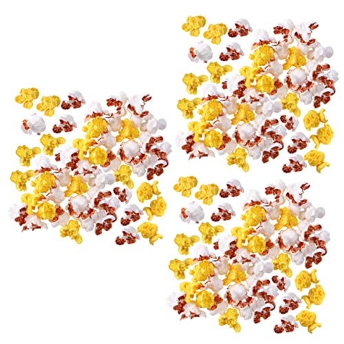 WHAMVOX 300 STK Künstliches Popcorn Künstliche Popcorn-Requisite Realistisches Popcorn Nachgemachte Popcorn-Dekoration Mini-Essen Lebensechtes Popcorn Gefälschte Popcorn-Requisite Plastik von WHAMVOX