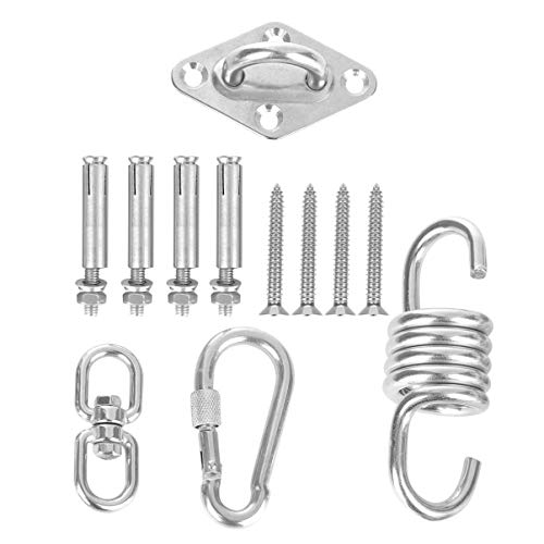 WHAMVOX 360° Hängemattenstuhl Aufhängungshaken Set Robuster Edelstahl Haken Für Schwingstuhl Mit Einer Tragkraft Von Bis Zu 250 KG Ideal Für Innen Und Außeneinsatz von WHAMVOX
