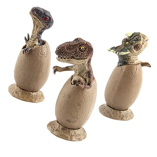 WHAMVOX 3st Dinosaurier-Modelle Geschlüpfte Dinosaurier-Ei-Modelle Dinosaurier-Ei-Ornament Mini-Spielzeug Für Eier Eierspielzeug Ei-Figur Eierdekorationen Spielzeug Für Kinder von WHAMVOX