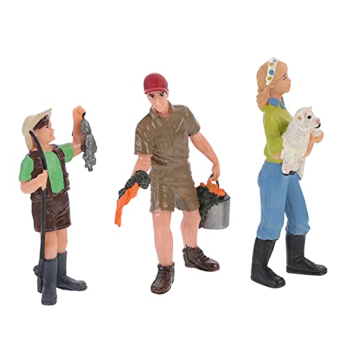 WHAMVOX 3st Sandtisch-Modell Werkzeugspielzeug Miniaturmodellmenschen O Spielzeug Für Kleine Leute Winzige Menschenmodelle Modelleisenbahner Gartenbahnfiguren Bauernfiguren Vinyl von WHAMVOX