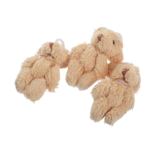 WHAMVOX 3st Teddybär Stofftier Bär Figur Mini-kuschelbär Miniaturbär Schmücken Bär Schlüsselanhänger Kleine Weiche Bärenpuppe Bär Miniatur Kleine Bärenstatuen Mini-teddybären Plüsch von WHAMVOX