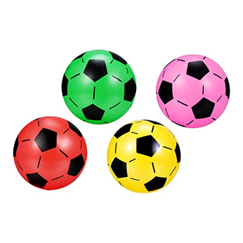 WHAMVOX 4 Stück Aufblasbarer Ball Fußball Mini-Hoop-Ball Kinderspielzeug Hüpfball Bunte Spielbälle Hüpfender Kickball Bälle Für Kinder Aufblasbare Fußbälle Mini-Sport-stressbälle Plastik von WHAMVOX