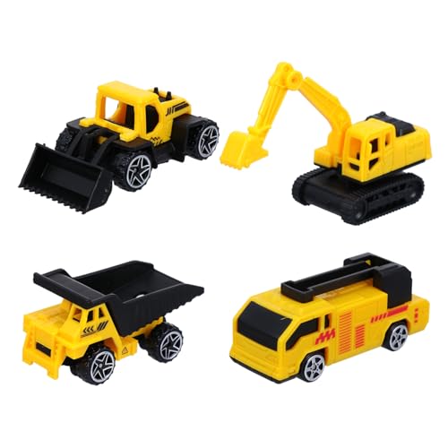 WHAMVOX 4 Teiliges Feuerwehr Spielzeugauto Set Für Indoor Bauspielzeug Mit Baustellenfahrzeugen Und Parkplatz Lernspielzeug Für Jungen Und ädchen Ab 3 Jahren von WHAMVOX