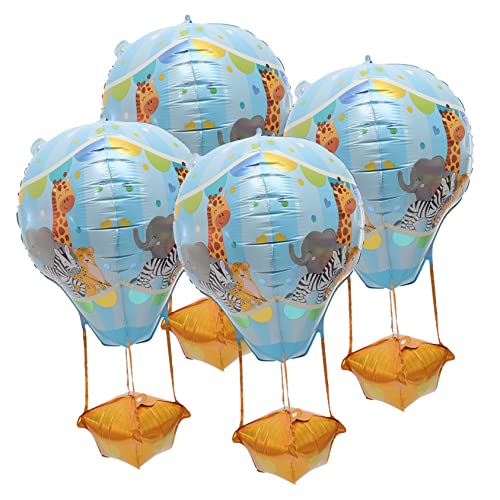 WHAMVOX 4 Stück Heißluftballon Ballons dekor Drachen für Kinder Partyballons metallische Luftballons wand polsterung hochzeitslaken ballonie Gastgeschenke Festivalballons Aluminiumfolie von WHAMVOX