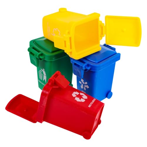 WHAMVOX 4 Stück Mini-Mülleimer Müllsortierspiel für Dich Spielzeug recyceln zabawki stymulujące rozwój Educational Toys bleistifte spielzeuge Müll kognitives Spielzeug Müllsortierspielzeug von WHAMVOX