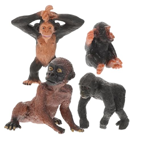 WHAMVOX 4 Stück Realistische Schimpansen Langlebigem Material Lebensechte Tierfiguren für Kinderzimmerdekoration und Lernspielzeug als Sammelfiguren und Pädagogisches Affenspielzeug WHAMVOX 4 Stück Realistische Schimpansen Langlebigem Material Lebensechte Tierfiguren für Kinderzimmerdekoration und Lernspielzeug als Sammelfiguren und Pädagogisches Affenspielzeug von WHAMVOX