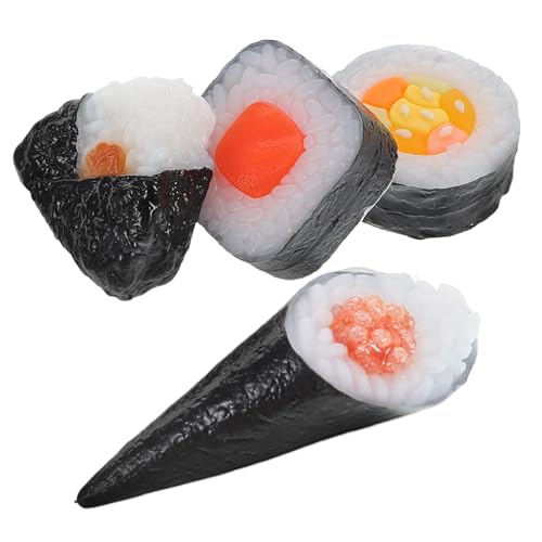 WHAMVOX Sushi-lebensmittelmodelle 4-teiliges Set Japanische Sushi-Simulation Für Restaurant- Fotografie-Requisiten Und Bildung von WHAMVOX