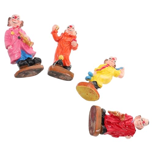 WHAMVOX 4 Stück Sandtablett Clown Clown Figuren Bonsai Figuren Clown Basteldekoration Sandtisch Clown Ornament Clown Miniatur Clown Mini Clown Figuren von WHAMVOX