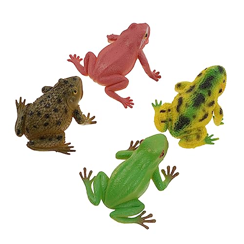 WHAMVOX 4 Stück Simulierte Froschverzierung Mini Gefälschte Frösche Badefroschfiguren Simulationsfrösche Realistische Froschdekoration Gefälschte Froschfigur Frosch-Statue Plastik von WHAMVOX