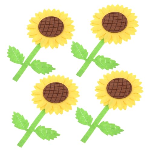 WHAMVOX 4 Stück Sonnenblumen Wandaufkleber Blumen Fensteraufkleber Abnehmbare Blumen Wandkunst Für Garten Klassenzimmer Bauernhof Kinderzimmer Schlafzimmer Wohnzimmer Dekoration von WHAMVOX