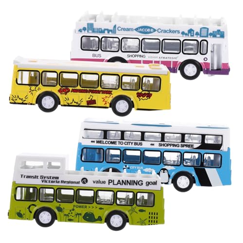WHAMVOX 4 Stück Stadtbus Modellset aus Zugfahrzeug mit Rückzugsmotor Fördert Hand Auge koordination Geschenk für Jungen und Mädchen WHAMVOX 4 Stück Stadtbus Modellset aus Zugfahrzeug mit Rückzugsmotor Fördert Hand Auge koordination Geschenk für Jungen und Mädchen von WHAMVOX