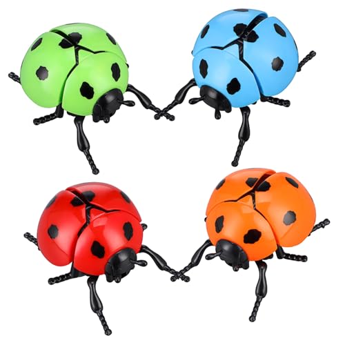 WHAMVOX 4 Stück Teiliges Aufziehspielzeug Käferform aus Kunststoff Lebensechte Bewegung Farbenfrohe Gartendekoration und Tierspielzeug für Geschenk und Party Dekoration WHAMVOX 4 Stück Teiliges Aufziehspielzeug Käferform aus Kunststoff Lebensechte Bewegung Farbenfrohe Gartendekoration und Tierspielzeug für Geschenk und Party Dekoration von WHAMVOX