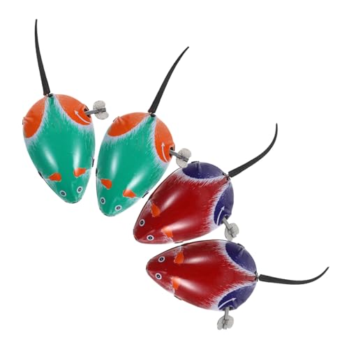 WHAMVOX 4 Stück Teiliges Aufziehspielzeug Wind Up Maus für Kleinkinder Unisex Lernspielzeug Motorik und Krabelfähigkeit mit Niedlichen Cartoon mustern und Nostalgischem Zufällige Farbe WHAMVOX 4 Stück Teiliges Aufziehspielzeug Wind Up Maus für Kleinkinder Unisex Lernspielzeug Motorik und Krabelfähigkeit mit Niedlichen Cartoon mustern und Nostalgischem Zufällige Farbe von WHAMVOX