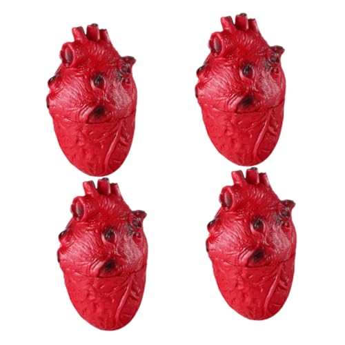WHAMVOX 4 Stück Teiliges Halloween Herz Deko Realistische Blutige Organ Simulation Gruselige Requisiten für Horror Kostüm Party Zombie Deko für Haus und Streich WHAMVOX 4 Stück Teiliges Halloween Herz Deko Realistische Blutige Organ Simulation Gruselige Requisiten für Horror Kostüm Party Zombie Deko für Haus und Streich von WHAMVOX