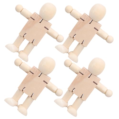 WHAMVOX 4 Stück Teiliges Holzroboter Bemalen Kleine Unbemalte Holzfiguren für DIY Bastelprojekte Pädagogisches Kreativität und Dekoration WHAMVOX 4 Stück Teiliges Holzroboter Bemalen Kleine Unbemalte Holzfiguren für DIY Bastelprojekte Pädagogisches Kreativität und Dekoration von WHAMVOX