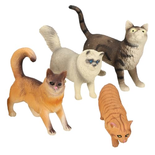 WHAMVOX 4 Stück Teiliges Katzenmodell aus Robustem Kunststoff Realistische Tierfiguren in Lebensechten Farben Lebendige Posen Niedliche Katzen Deko für Lernen und Sammeln WHAMVOX 4 Stück Teiliges Katzenmodell aus Robustem Kunststoff Realistische Tierfiguren in Lebensechten Farben Lebendige Posen Niedliche Katzen Deko für Lernen und Sammeln von WHAMVOX