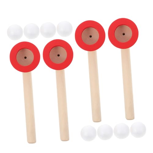 WHAMVOX 4 Stück Teiliges Schwebender Ballspielzeug aus Holz Balanciert und Pusten Pädagogisches Blasballspiel für Partygeschenk Kognitiven Entwicklung und Motorischen Fähigkeiten WHAMVOX 4 Stück Teiliges Schwebender Ballspielzeug aus Holz Balanciert und Pusten Pädagogisches Blasballspiel für Partygeschenk Kognitiven Entwicklung und Motorischen Fähigkeiten von WHAMVOX