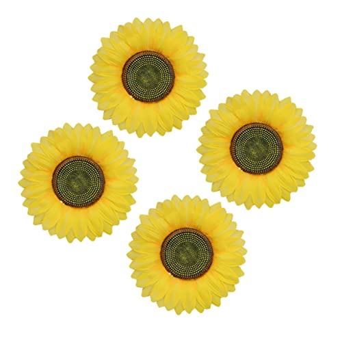 WHAMVOX 4 Stück Zum Tanzen Halten Gefälschte Sonnenblumenköpfe Sonnenblumen Aus Seide Hochzeitsblumengirlande Dekorative Schalegelb Gelbe Blumengirlande Seiden-Sonnenblume Yellow von WHAMVOX