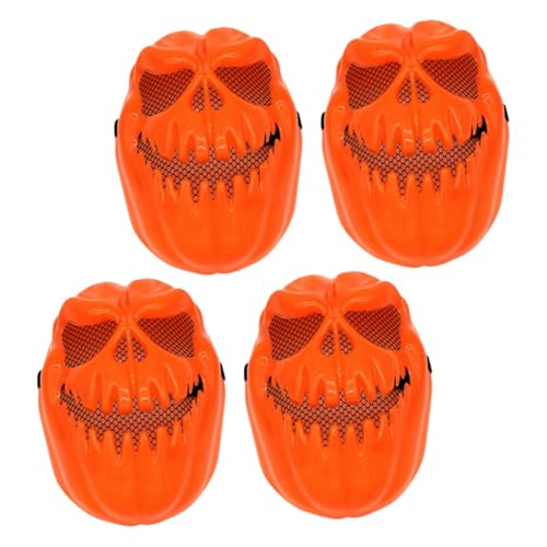 WHAMVOX 4 Stücke Halloween Skeleton Masken Mode Schädelmaske Performance Propfteile (orange) von WHAMVOX