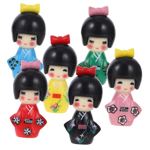 WHAMVOX 48 STK Kimono-Puppenschmuck Miniatur Statue feng Volk Kinder Puppen kinderpuppe Mädchenspielzeug Blumenkuchendekorationen japanische tischdekoration japanische Puppenverzierung PVC von WHAMVOX