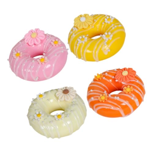 WHAMVOX 4pcs Simulation Donut Fotografie Requisiten PVC Donut Fake Dessert Requisiten von WHAMVOX