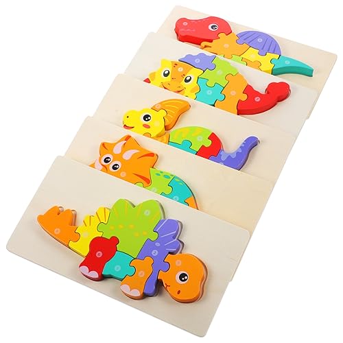 WHAMVOX 5 Sätze Kleinkind-Puzzle Kinderspielzeug Rätsel Kinderrätsel 3D-Puzzles Für Rätsel Für Kleinkinder Holzpuzzles Für Kleinkinder Lernpuzzle Hölzern von WHAMVOX