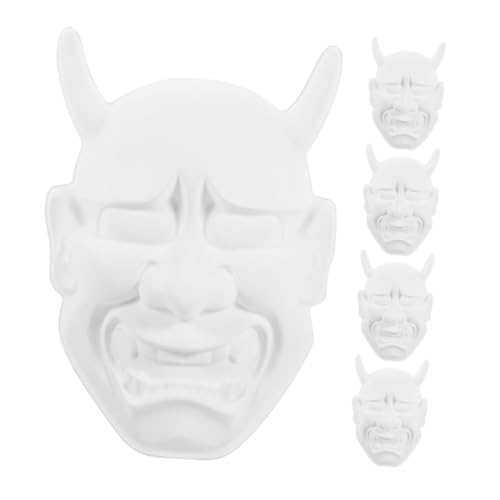 WHAMVOX 5 Stück Maskerademasken Zum Selbermachen Leere Masken Requisite Maskenmasken Große Bemalbare Maske Cosplay DIY Masken DIY Masken Für Heimwerker Unbemalte Masken DIY Pvc von WHAMVOX