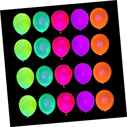 WHAMVOX 50 Stück 12 Fluoreszierender Ballon Weihnachtsfeier Ballon Fluoreszierende Ballons Leuchtende Ballons Glow Neon Partyzubehör Leuchtballon Party-festival-ballons Nachtlicht Emulsion von WHAMVOX