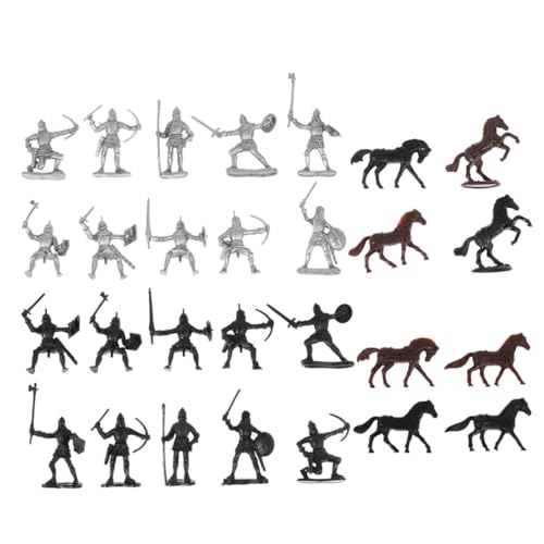 WHAMVOX 56 Stück Teiliges Mittelalterliches Soldaten spielset mit Rittern Reitern und Pferden aus Robustem Kunststoff Mini modellfiguren für Sammeln und Kreativen Rollenspielen WHAMVOX 56 Stück Teiliges Mittelalterliches Soldaten spielset mit Rittern Reitern und Pferden aus Robustem Kunststoff Mini modellfiguren für Sammeln und Kreativen Rollenspielen von WHAMVOX