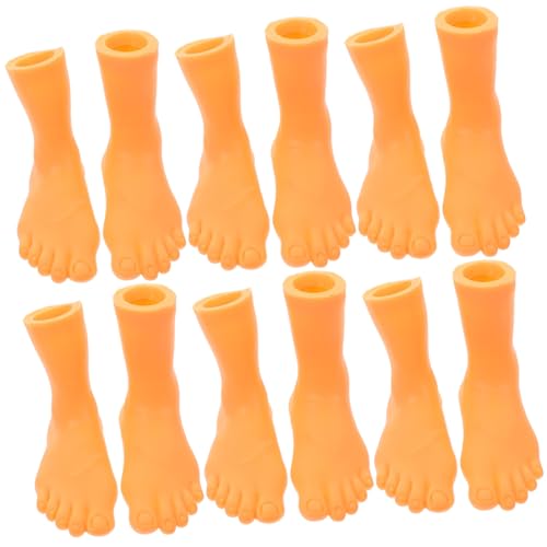 WHAMVOX 6 Paare Finger fuß Abdeckung winzige Füße für Finger Gnomenfüße Halloween-Fußpuppen interaktive Puppen Hand Puppet Requisiten zum Geschichtenerzählen Fingerspielzeug Vinyl von WHAMVOX