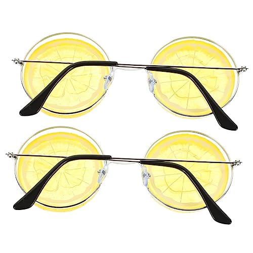 WHAMVOX 6 Stk Cosplay-Party-Brille Fruchtkleid Schwimmbad Sommerparty-Brille Gastgeschenke für Obst sommer brille Strand party brillen partybrille sonnenbrille gläser lustige Brille Yellow von WHAMVOX