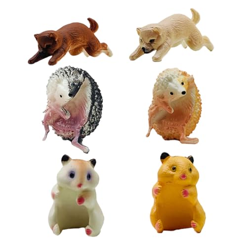 WHAMVOX 6 Stück Hamster Becherhalter Wasserbecher Rand Anhänger Dekoration Becher Zubehör Becherrand Tierfigur Becher Hängeornament Schöne Becherrandmarkierung von WHAMVOX