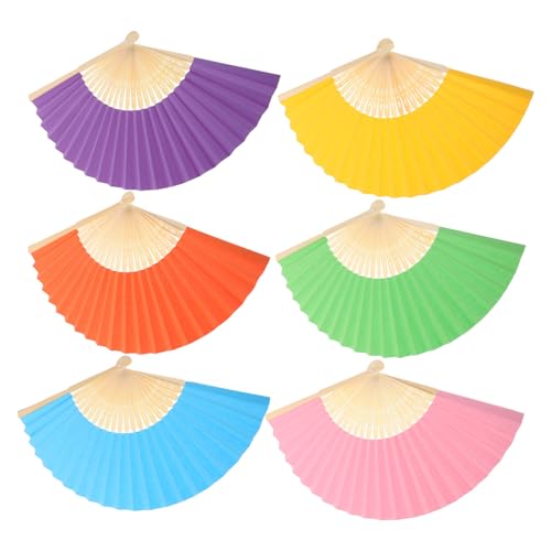 WHAMVOX 6 Stück Teiliges Bunte Faltbare Papierfächer für Leichter für DIY Bastelprojekte Partydekoration und Spielerisches Lernen im Kindergarten WHAMVOX 6 Stück Teiliges Bunte Faltbare Papierfächer für Leichter für DIY Bastelprojekte Partydekoration und Spielerisches Lernen im Kindergarten von WHAMVOX
