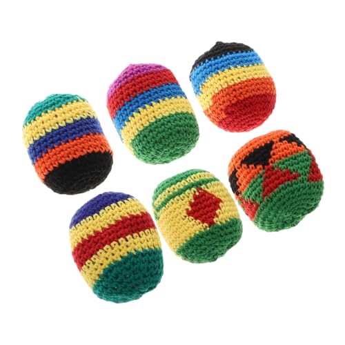 WHAMVOX 6 Stück Teiliges Bunte Handgestrickte Jonglier Säckchen Weiche Bean Bags für Motorische Kindergarten WHAMVOX 6 Stück Teiliges Bunte Handgestrickte Jonglier Säckchen Weiche Bean Bags für Motorische Kindergarten von WHAMVOX