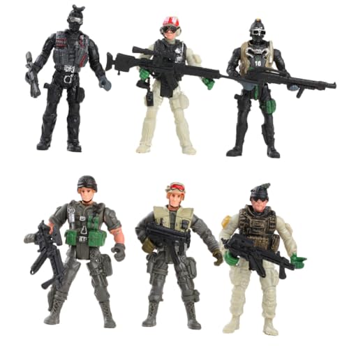 WHAMVOX 6 Stück Teiliges Flexible Militärsoldaten Spielzeugfiguren aus Kunststoff Abwechslungsreiche Posen für Kreativen Militärspiel und Interaktiven Rollenspiel WHAMVOX 6 Stück Teiliges Flexible Militärsoldaten Spielzeugfiguren aus Kunststoff Abwechslungsreiche Posen für Kreativen Militärspiel und Interaktiven Rollenspiel von WHAMVOX