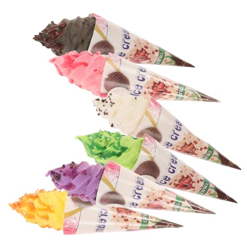 WHAMVOX 6 Stück Teiliges Realistischer Eiscreme Kühlschrankmagneten Leichte Künstliche Dessert Ornamente Wiederverwendbare Dekoration für Fotorequisiten Lebensmittelmodelle Vielseitig WHAMVOX 6 Stück Teiliges Realistischer Eiscreme Kühlschrankmagneten Leichte Künstliche Dessert Ornamente Wiederverwendbare Dekoration für Fotorequisiten Lebensmittelmodelle Vielseitig von WHAMVOX