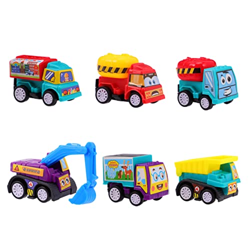 WHAMVOX 6 Teiliges Spielzeugset Für Babys Mini ägheits LKW Technik Transporter Für Frühes Lernen Ideales Für Kleinkinder Und Babys Zufälliger Stil Fördert Die Motorischen von WHAMVOX