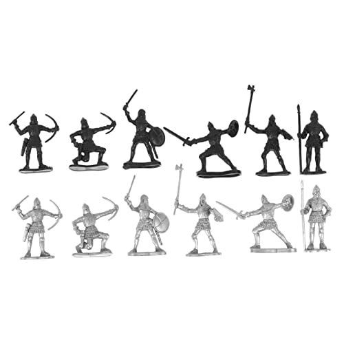 WHAMVOX 60st Mittelalterlicher Soldat Mittelalter Sölder Spielset Combatrum Spielzeugsoldat Militärfiguren Spielzeug Soldatenfiguren Soldaten-actionfiguren Mittelalterlicher Kriegsmann von WHAMVOX